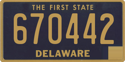 DE license plate 670442