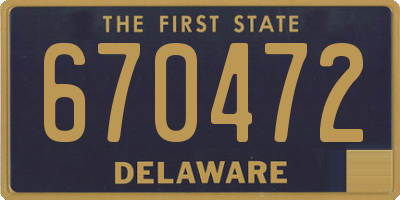 DE license plate 670472