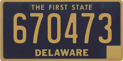 DE license plate 670473