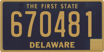 DE license plate 670481