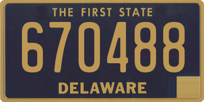 DE license plate 670488
