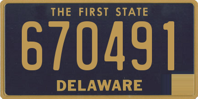 DE license plate 670491