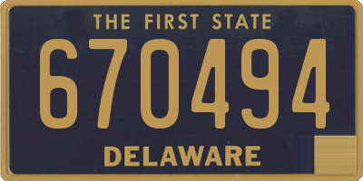 DE license plate 670494
