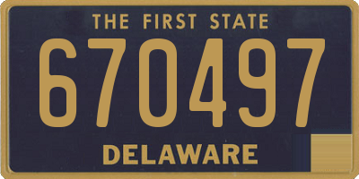 DE license plate 670497