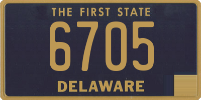 DE license plate 6705