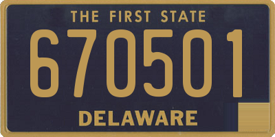 DE license plate 670501