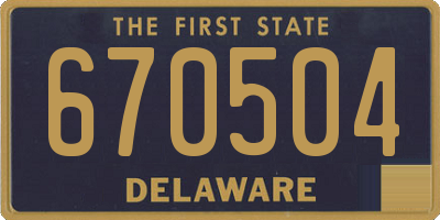 DE license plate 670504