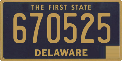 DE license plate 670525