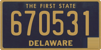DE license plate 670531