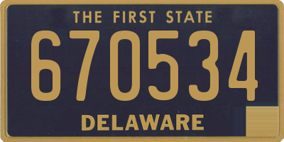 DE license plate 670534