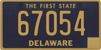 DE license plate 67054