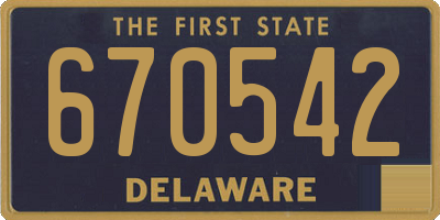 DE license plate 670542