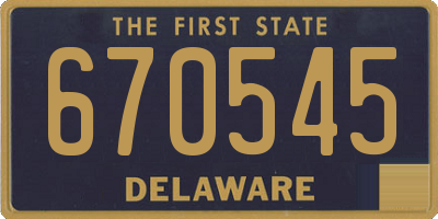 DE license plate 670545