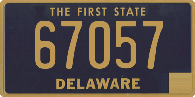 DE license plate 67057