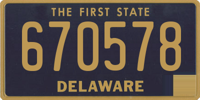 DE license plate 670578