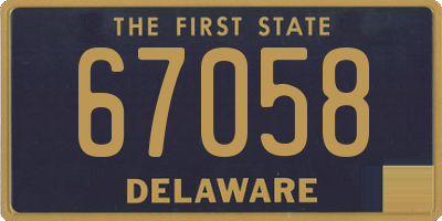 DE license plate 67058