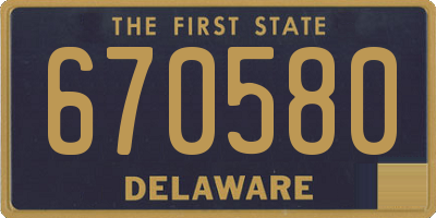DE license plate 670580