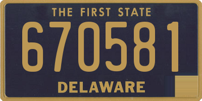 DE license plate 670581