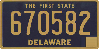 DE license plate 670582