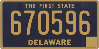DE license plate 670596