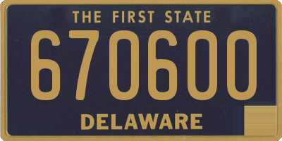 DE license plate 670600