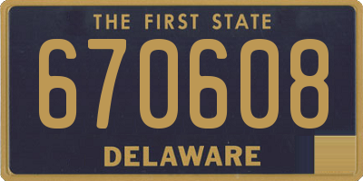 DE license plate 670608