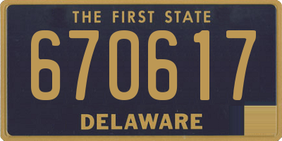 DE license plate 670617