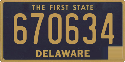 DE license plate 670634