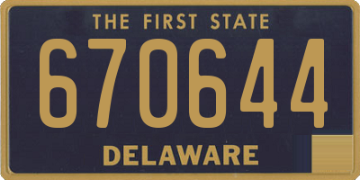DE license plate 670644