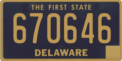 DE license plate 670646