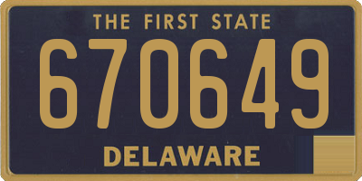 DE license plate 670649