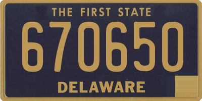 DE license plate 670650
