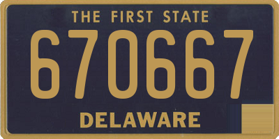 DE license plate 670667