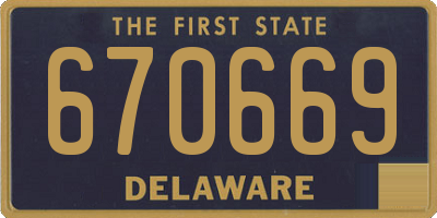 DE license plate 670669