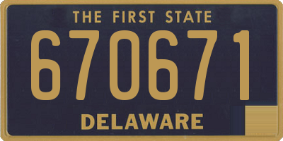 DE license plate 670671
