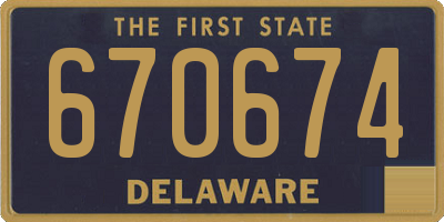 DE license plate 670674
