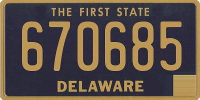 DE license plate 670685