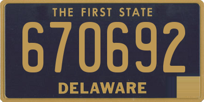 DE license plate 670692