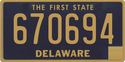 DE license plate 670694