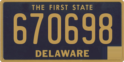 DE license plate 670698