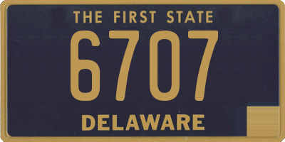 DE license plate 6707