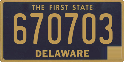 DE license plate 670703