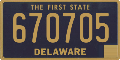 DE license plate 670705
