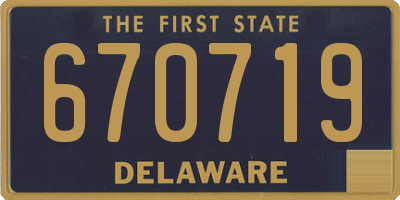 DE license plate 670719