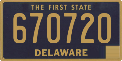 DE license plate 670720