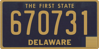 DE license plate 670731