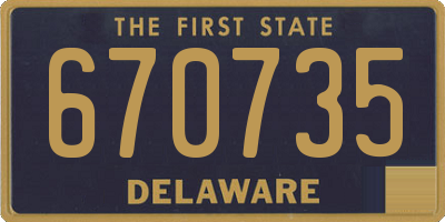 DE license plate 670735