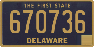 DE license plate 670736