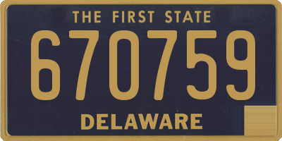 DE license plate 670759