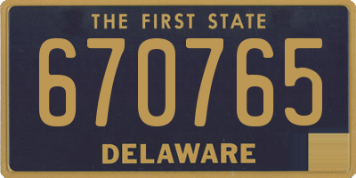DE license plate 670765